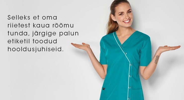 Naine türkiissinises Medical Dress tuunikas